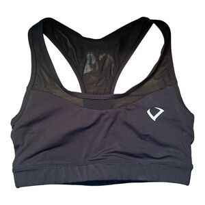 Violate the Dress Code Mesh Straps Sports Bra Black Size Large